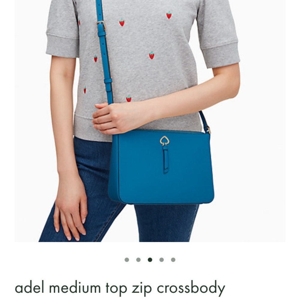 Kate spade adel medium top zip crossbody. New.